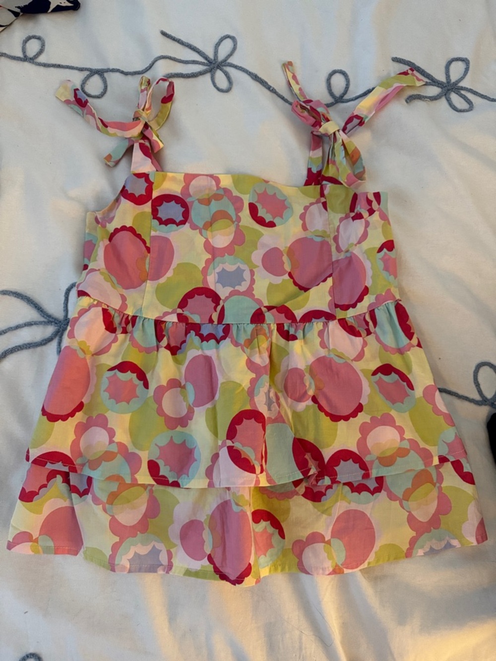 THML Floral Tie-Shoulder Camisole Top - Pink, Green, Red